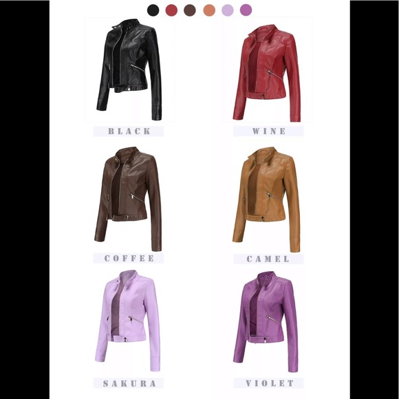 🎉New Fall Fashion Motto Biker PU Leather Jacket - Picture 8 of 13